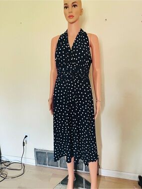 evan picone black halter dress | Dresses | Evan Picone Sheath Cocktail Maxi satin dress